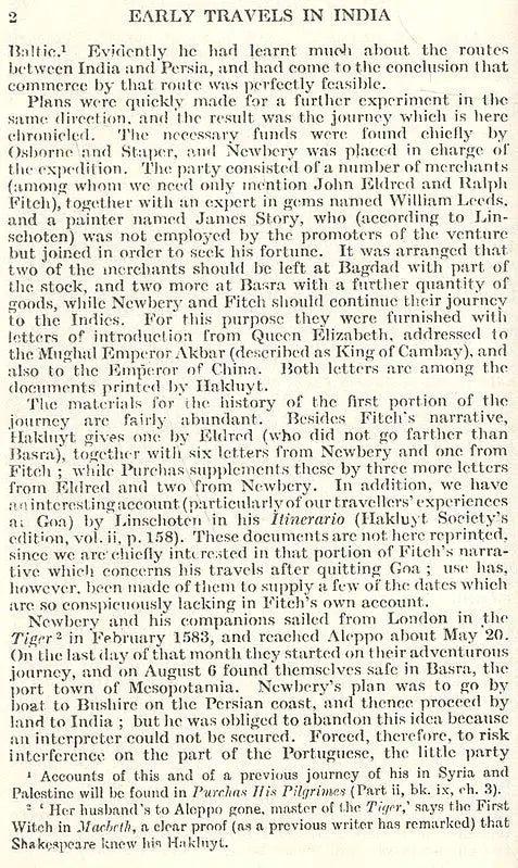 Early Travels in India (1538-1619)