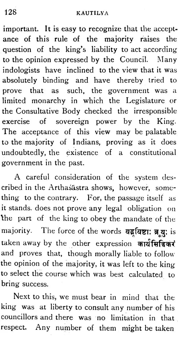Kautilya or An Exposition of His Social Ideal and Political Theory