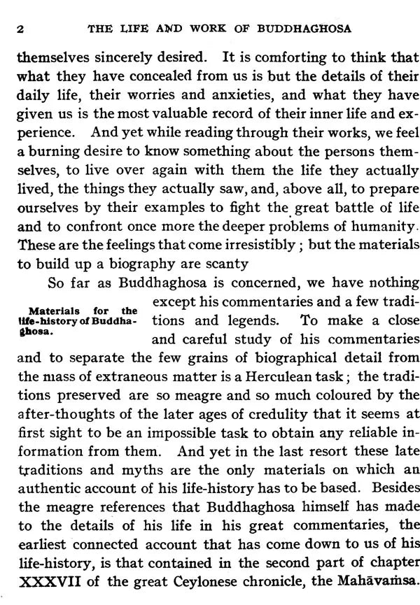 The Life and Work of Buddhaghosha