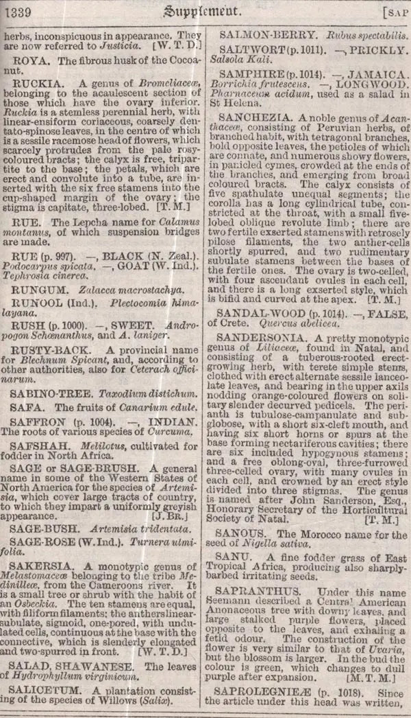 The Encyclopaedia or the Treasury of Botany of The Vegetable Kingdom with Glossary of Botanical Terms