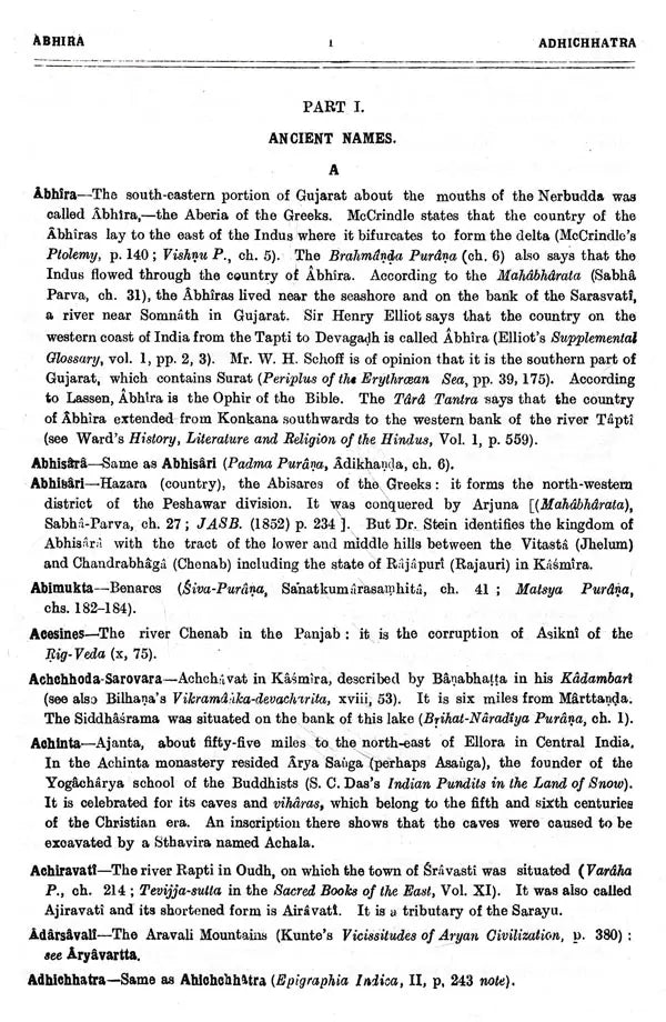 Geographical Dictionary of Ancient and Mediaeval India