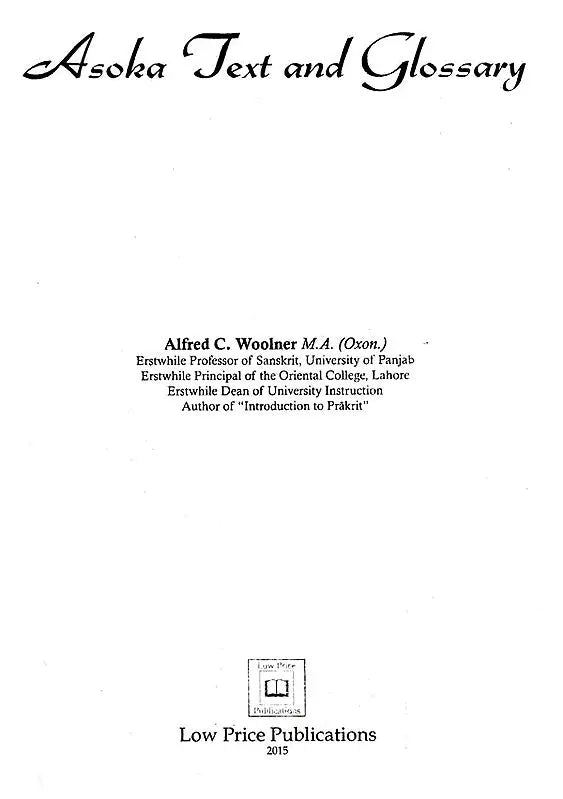 Asoka Text and Glossary