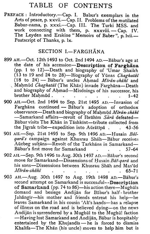 Babur-Nama: Memoirs of Babur (in 2 Volumes Bound in 1)