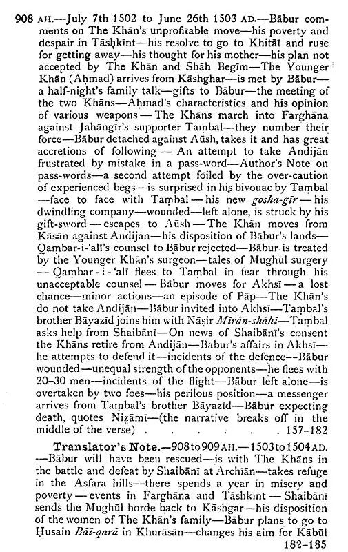 Babur-Nama: Memoirs of Babur (in 2 Volumes Bound in 1)