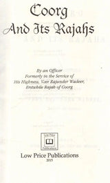 Coorg and Its Rajas