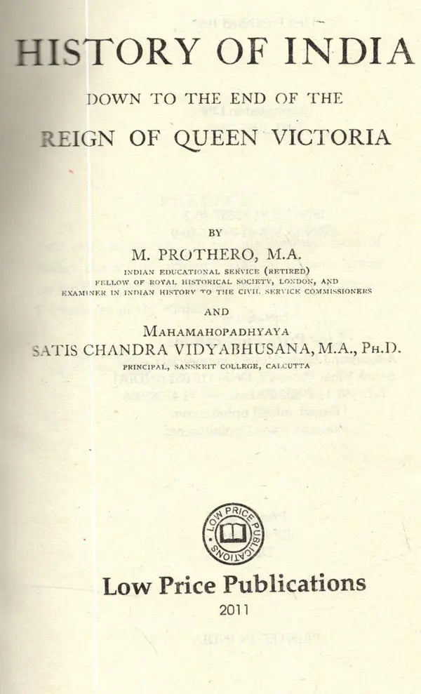 History of India – Down to The End of The Reign of Queen Victoria