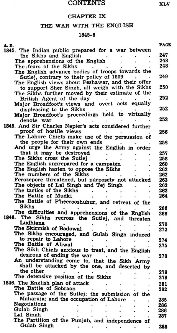 History of Sikhs From The Origin of The Nation to Battles of The Sutlej