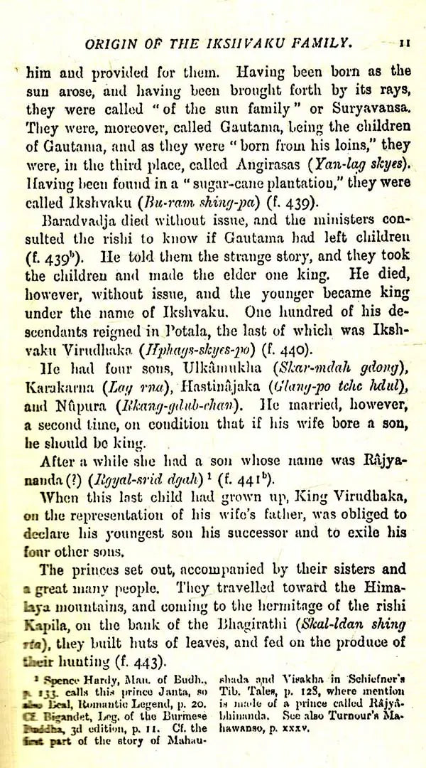The Life of The Buddha - And The Early History of His Order (Derived From Tibetan Works in The Bkah-Hgyur And Bstan-Hgyur)