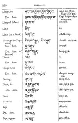 English-Tibetan Colloquial Dictionary (Second Edition of the Second Part of A Manual of Colloquial Tibetan)