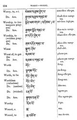 English-Tibetan Colloquial Dictionary (Second Edition of the Second Part of A Manual of Colloquial Tibetan)