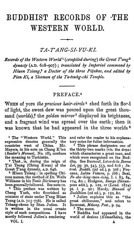 Buddhist Records of The Western World (SI-YU-KI) (Two Volumes Bound In One)
