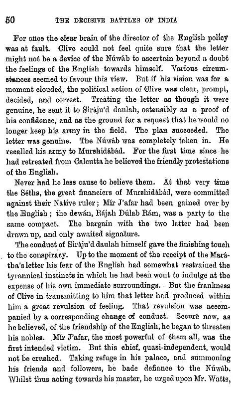 The Decisive Battles of India (From 1746 to 1849)
