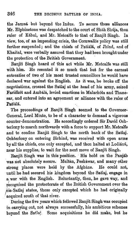 The Decisive Battles of India (From 1746 to 1849)
