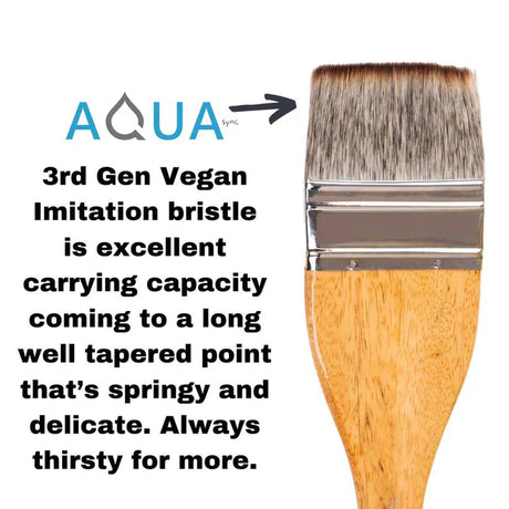 Stationerie Hake Brush 3 Inch AquaSync Vegan Mix Media - Retail Maharaj