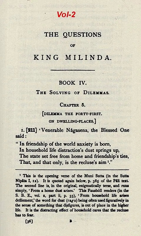 The Questions of King Milinda (Set of 2 Parts)
