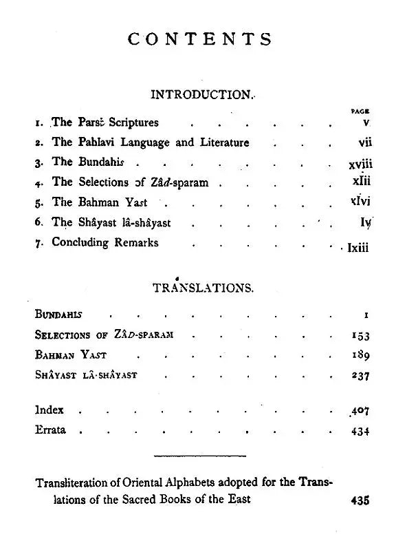 Pahlavi Texts: The Sacred Books of the East (Part-I)