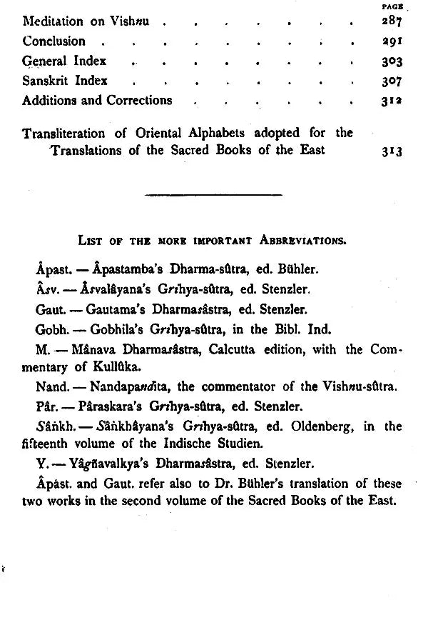 The Institutes of Vishnu: The Sacred Books of the East