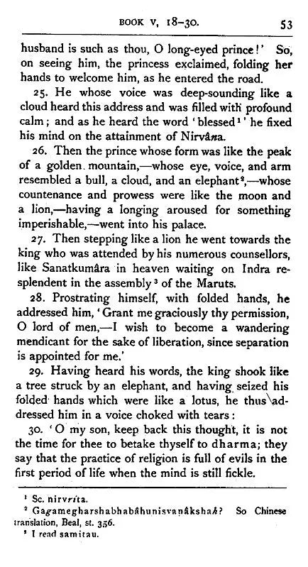 Buddhist Mahayana Texts: The Buddha-Carita of Asvaghosha (Part-I)