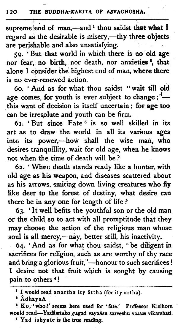 Buddhist Mahayana Texts: The Buddha-Carita of Asvaghosha (Part-I)