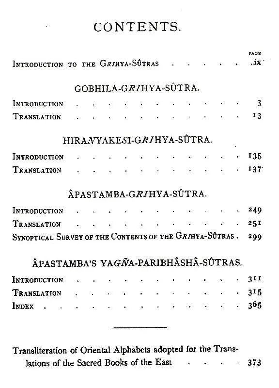The Grihya-Sutras: The Rules of Vedic Domestic Ceremonies (Part-II)