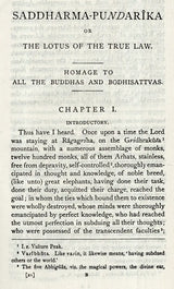 The Saddharma-Pundarika or The Lotus of the True Law