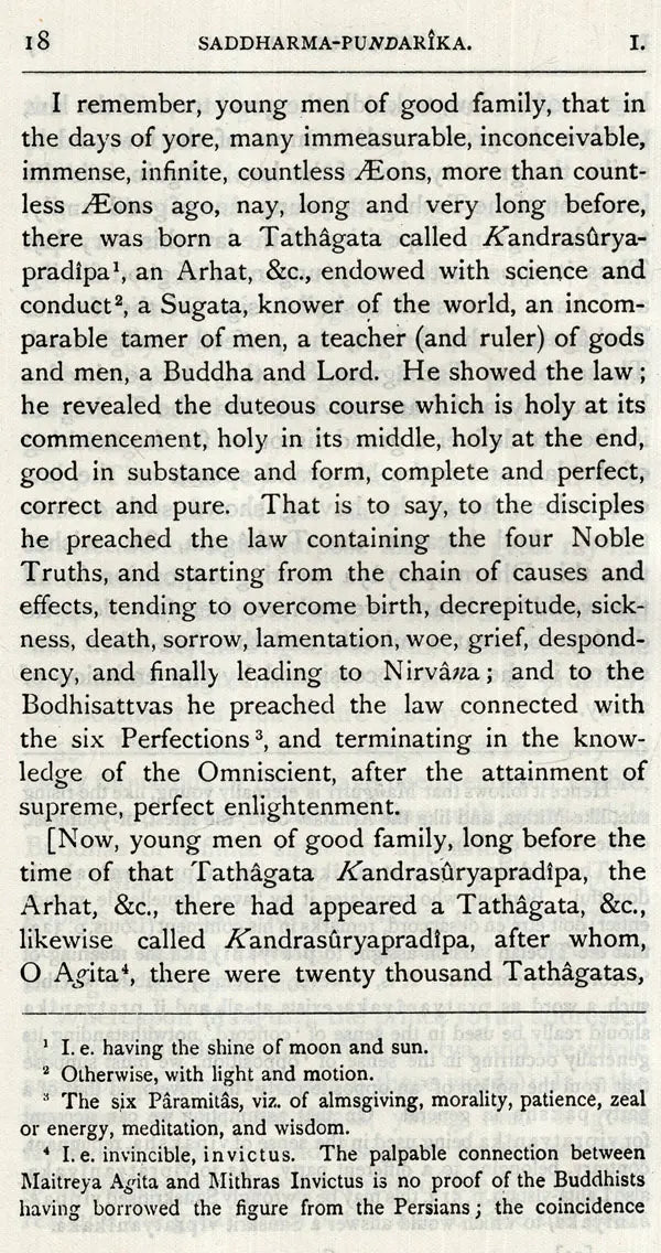 The Saddharma-Pundarika or The Lotus of the True Law
