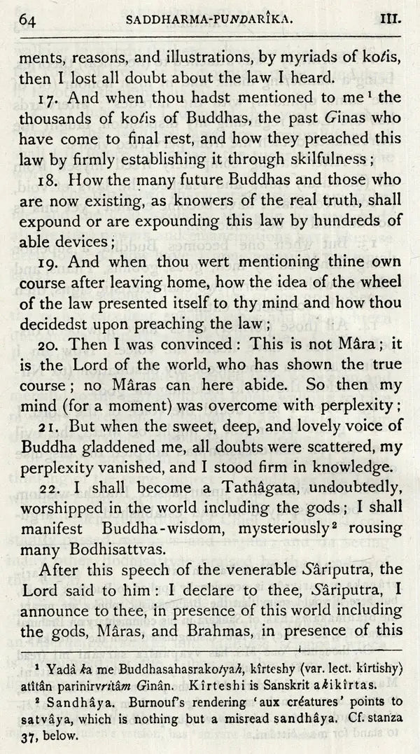 The Saddharma-Pundarika or The Lotus of the True Law