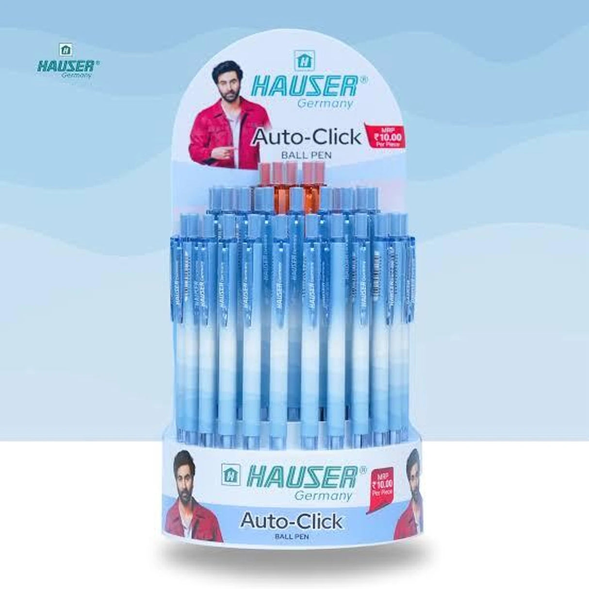 HAUSER Germany Auto-Click BALLPEN Ball Pen (Pack of 100, Ink Color – Blue, Red, Black)
