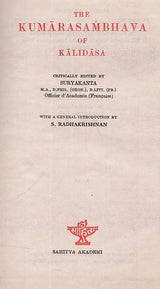 The Kumarasambhava of Kalidasa- Critical Edition (An Old and Rare Book) - Retail Maharaj