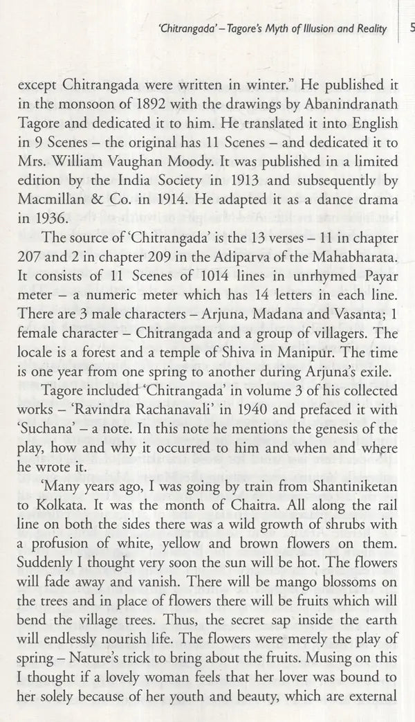 Chitrangada' - Tagore's Myth of Illusion and Reality - Retail Maharaj