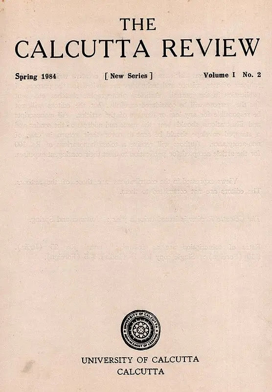 The Calcutta Review – Spring 1984 New Series (Volume I No. 2)
