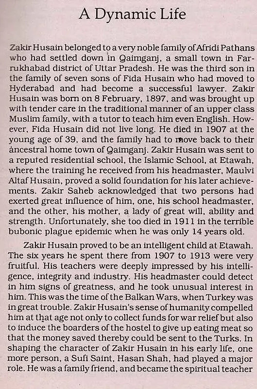 Zakir Husain- Makers of Indian Literature (An Old and Rare Book) - Retail Maharaj