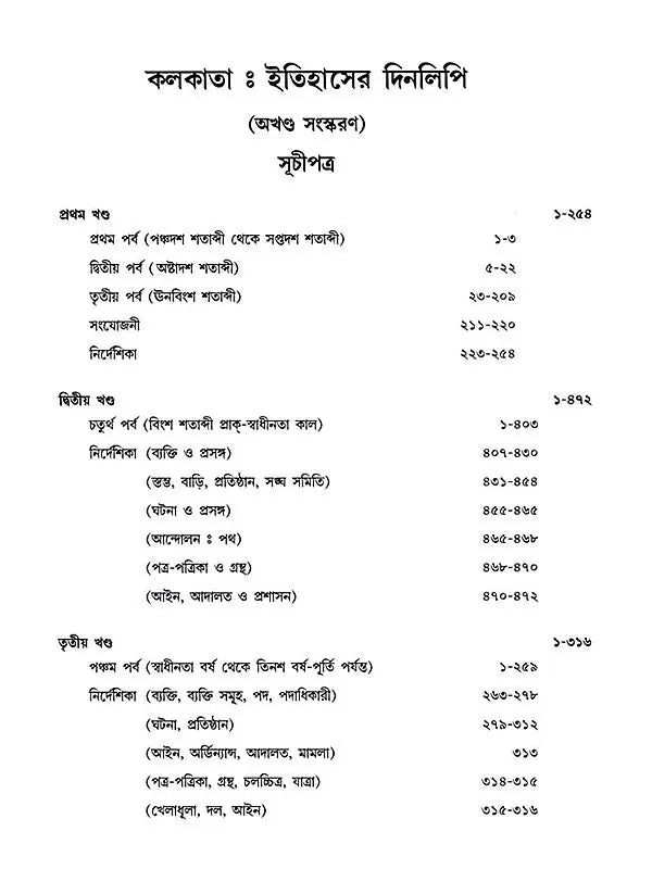 কলকাতা - ইতিহাসের দিনলিপি: Itihasher Dinalipi