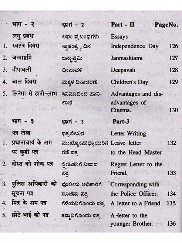 हिन्दी व्याकरण: ಹಿಂದೂ ವ್ಯಾಕರಣ- Hindi Grammar (With Kannada and English Explanations) - Retail Maharaj