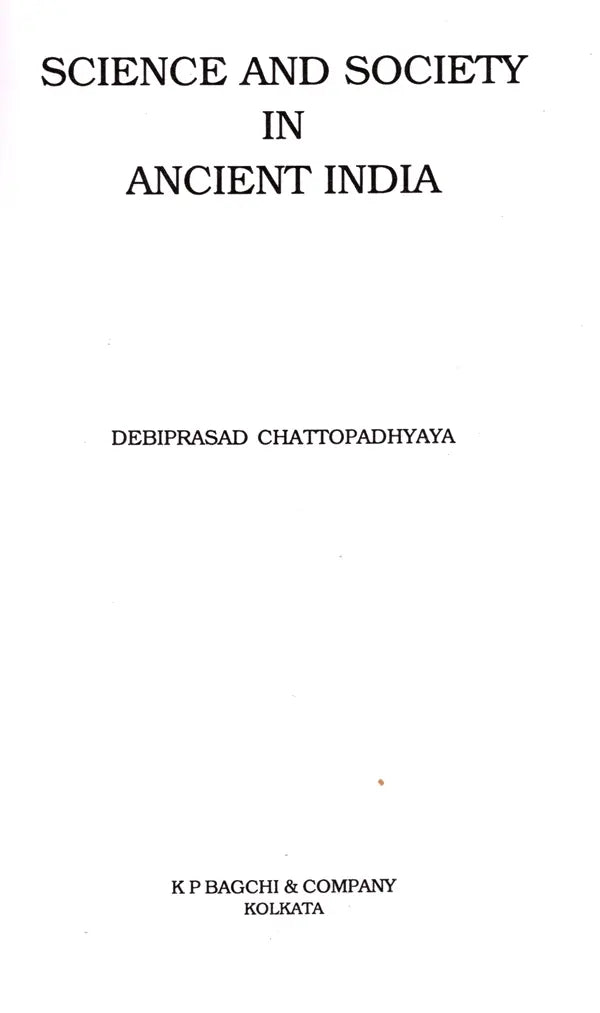 Science and Society in Ancient India - Retail Maharaj