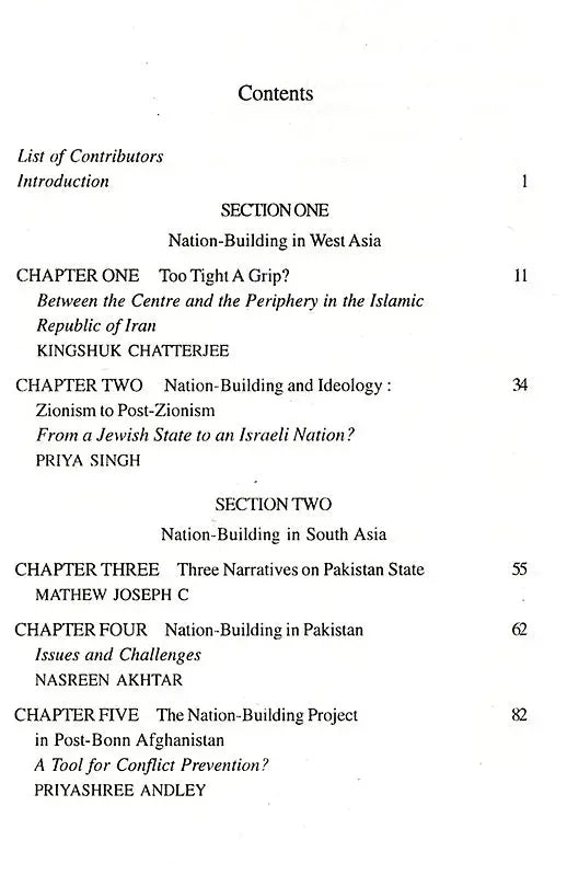 Challenges of Nation-Building in Developing Societies- Vignettes from West and South Asia