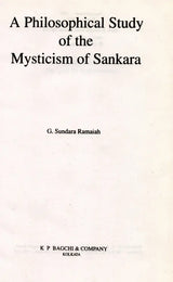 A Philosophical Study of the Mysticism of Sankara (An Old and Rare Book) - Retail Maharaj