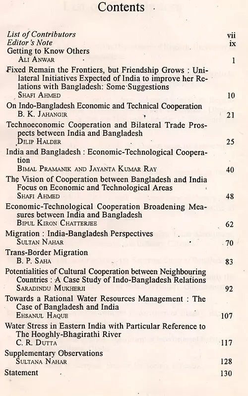 India-Bangladesh Cooperation Broadening Measures (An Old and Rare Book)