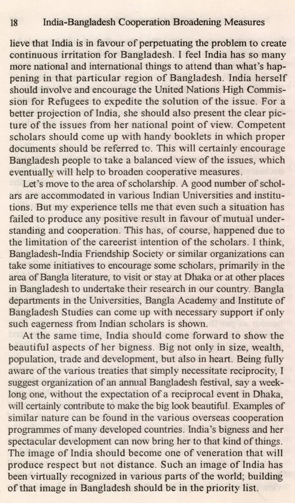 India-Bangladesh Cooperation Broadening Measures (An Old and Rare Book)