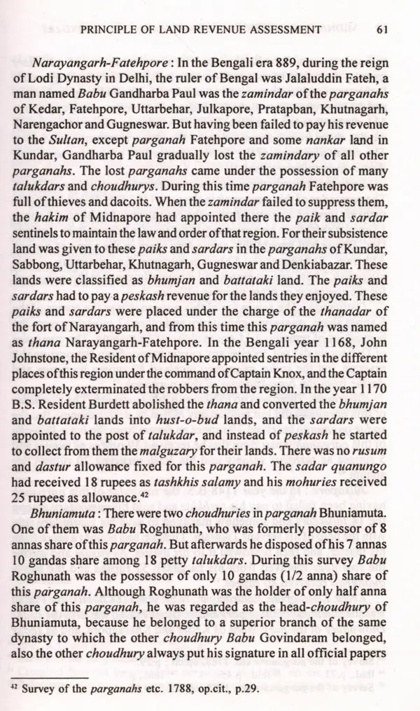 Midnapore District Company, Raiyats and Zamindars 1760-1885 - Retail Maharaj