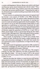 Cooperation in South Asia- The Indian Perspective