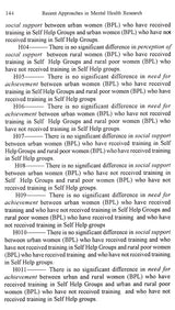 Recent Approaches in Mental Health Research