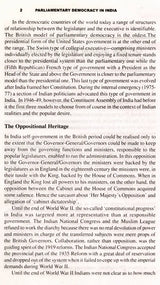 Parliamentary Democracy in India- Government and Opposition