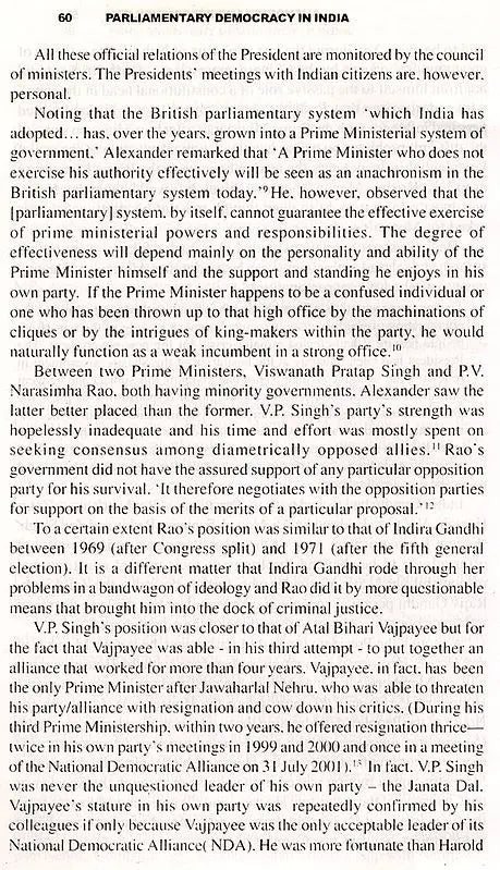 Parliamentary Democracy in India- Government and Opposition