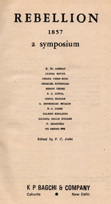 Rebellion 1857- A Symposium (An Old and Rare Book) - Retail Maharaj