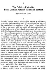 Questioning Identity- Response of the State and Community in Contemporary India