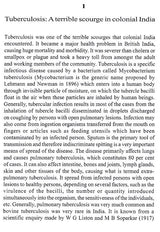 Trauma in Public Health Tuberculosis in Twentieth-Century India