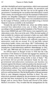 Trauma in Public Health Tuberculosis in Twentieth-Century India