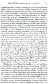 Trauma in Public Health Tuberculosis in Twentieth-Century India