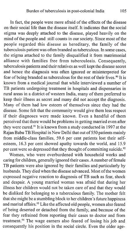 Trauma in Public Health Tuberculosis in Twentieth-Century India